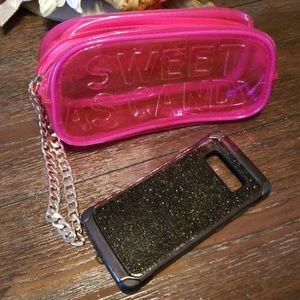 Hot Pink Clear Clutch